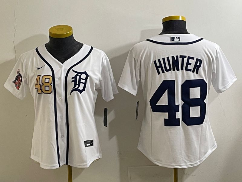 Youth 2025 Detroit Tigers #48 Hunter White Game Nike MLB Jersey style 4